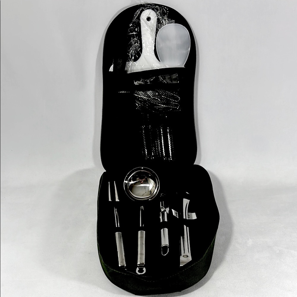 Grilling Camping Picnic Utensils Set Cooks Kitchen With Case **